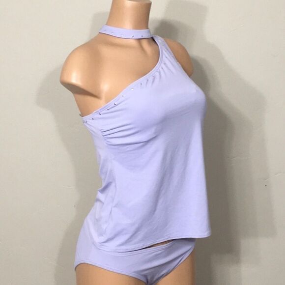 Michael Kors Lilac studded choker tankini set - Picture 6 of 9